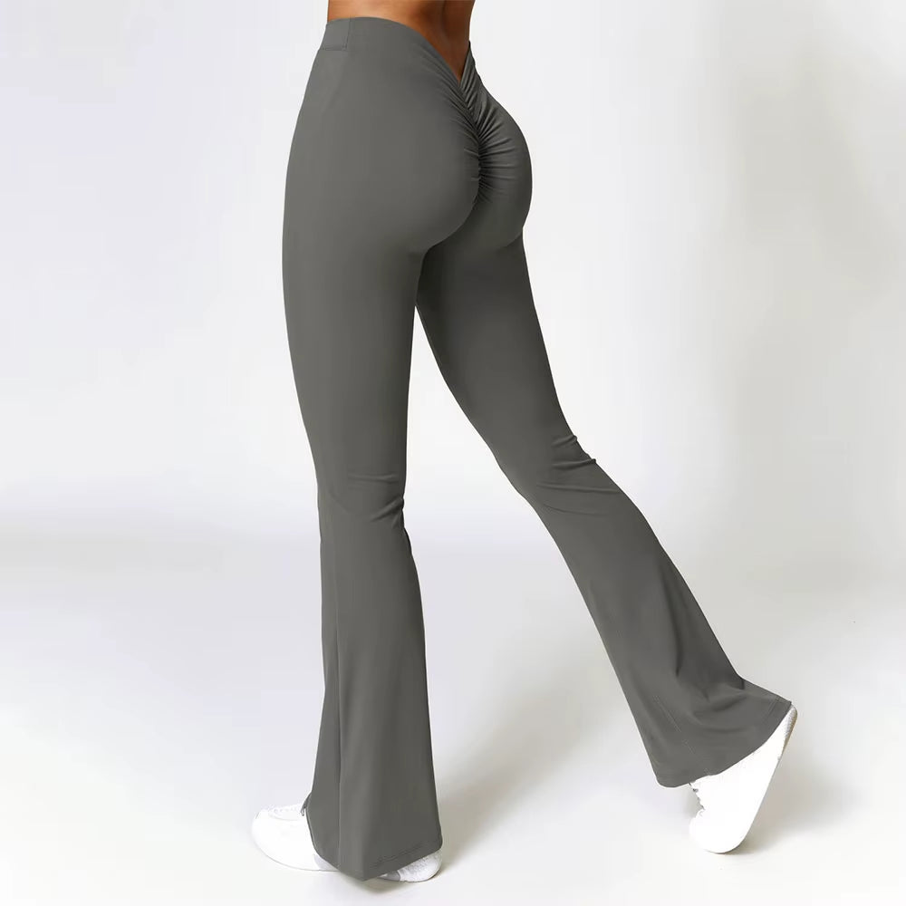 Women Flare Pants Sport Seamless Leggings High Waist Yoga Leggings Gym Workout Fitness Quick Dry Push up Yoga Pants Female Tight