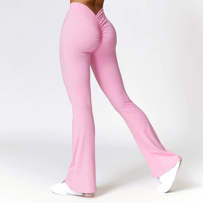 Women Flare Pants Sport Seamless Leggings High Waist Yoga Leggings Gym Workout Fitness Quick Dry Push up Yoga Pants Female Tight