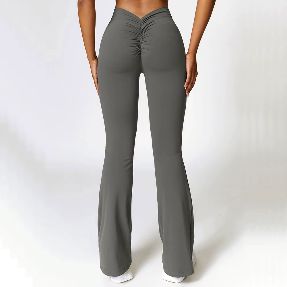 Women Flare Pants Sport Seamless Leggings High Waist Yoga Leggings Gym Workout Fitness Quick Dry Push up Yoga Pants Female Tight