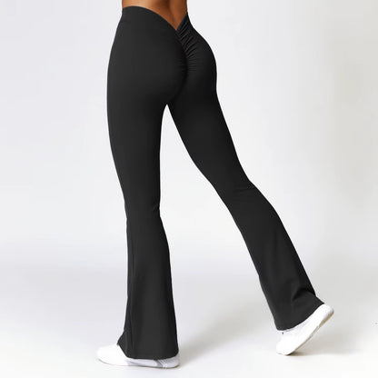 Women Flare Pants Sport Seamless Leggings High Waist Yoga Leggings Gym Workout Fitness Quick Dry Push up Yoga Pants Female Tight